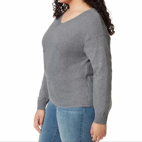 Ella Moss Sweaters - Ella Moss Ladies' Ribbed V-Neck Sweater